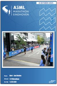 Kwart Marathon Eindhoven finish 1