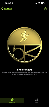 medaille snelste 5 KM